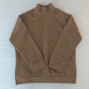 Cold Shoulder Mock Neck Sweatshirt